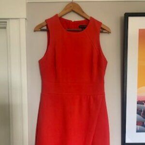 Banana Republic pink sheath dress with bias slip, size 4